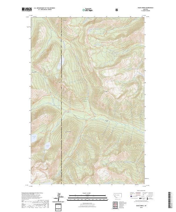 Shaw Creek, MT — USGS 7.5-minute topo (2024)