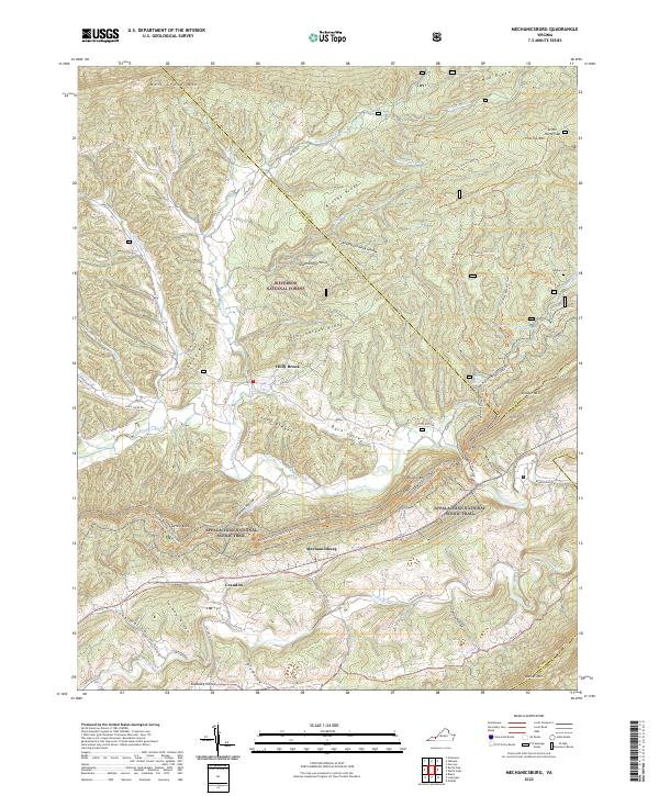 Mechanicsburg, VA — USGS 7.5-minute topo (2022)