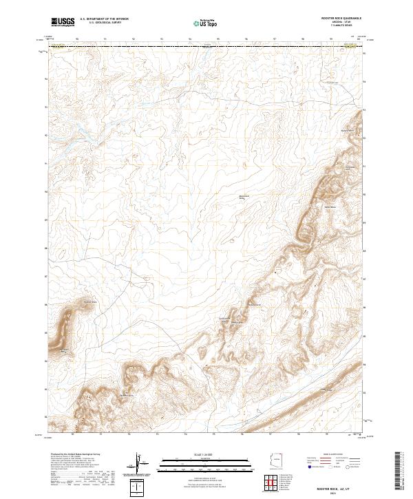 Rooster Rock, AZ-UT — USGS 7.5-minute topo (2021)