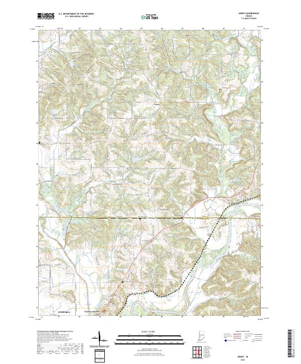 Arney, IN — USGS 7.5-minute topo (2022)