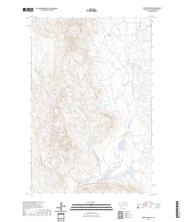Brown Coulee, MT — USGS 7.5-minute topo (2024)