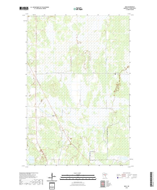 Bain, MN — USGS 7.5-minute topo (2022)