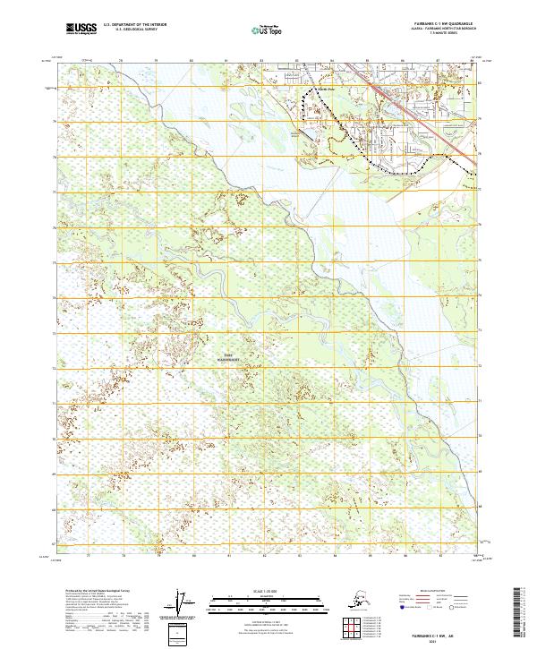 Fairbanks C-1 NW, AK — USGS 7.5-minute topo (2021)