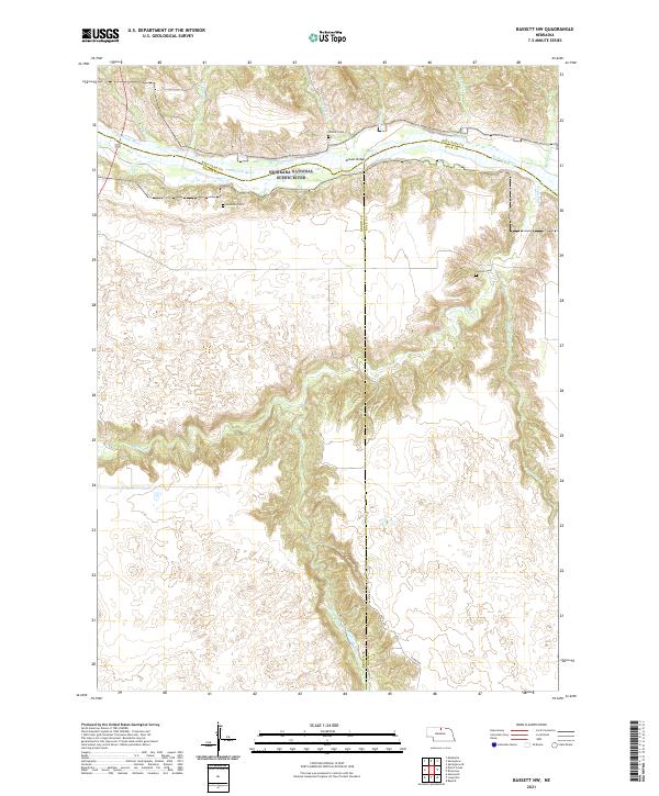 Bassett NW, NE — USGS 7.5-minute topo (2021)