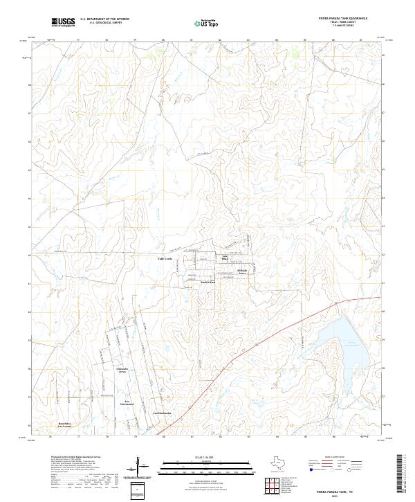 Piedra Parada Tank, TX — USGS 7.5-minute topo (2022)