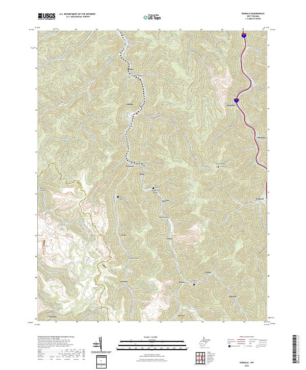 Eskdale, WV — USGS 7.5-minute topo (2023)