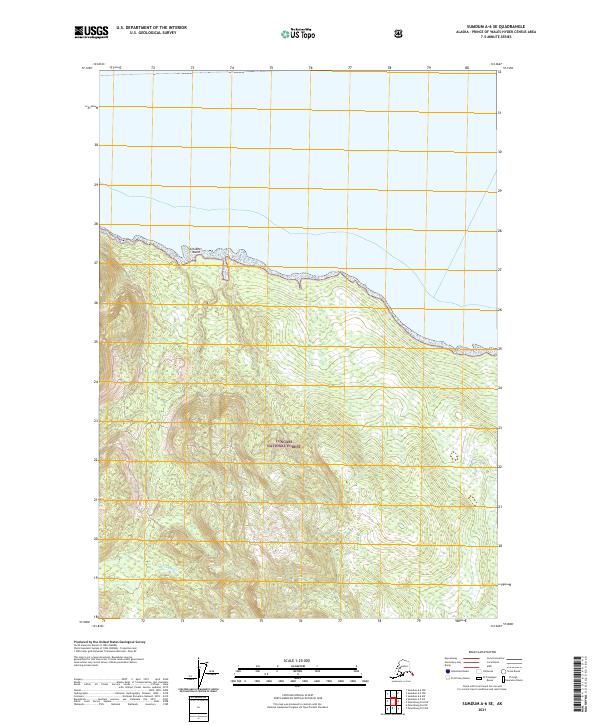 Sumdum A-6 SE, AK — USGS 7.5-minute topo (2021)