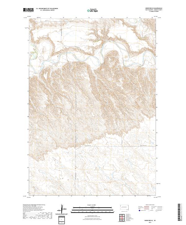 Hereford SE, SD — USGS 7.5-minute topo (2021)