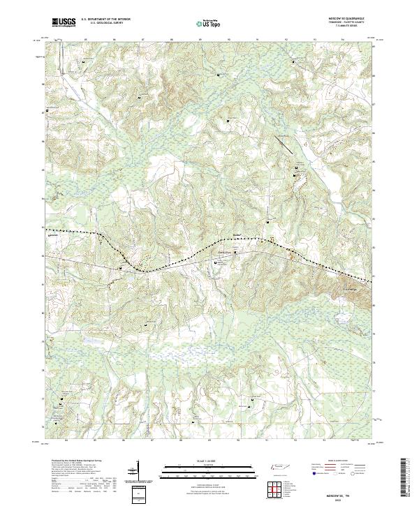 Moscow SE, TN — USGS 7.5-minute topo (2022)