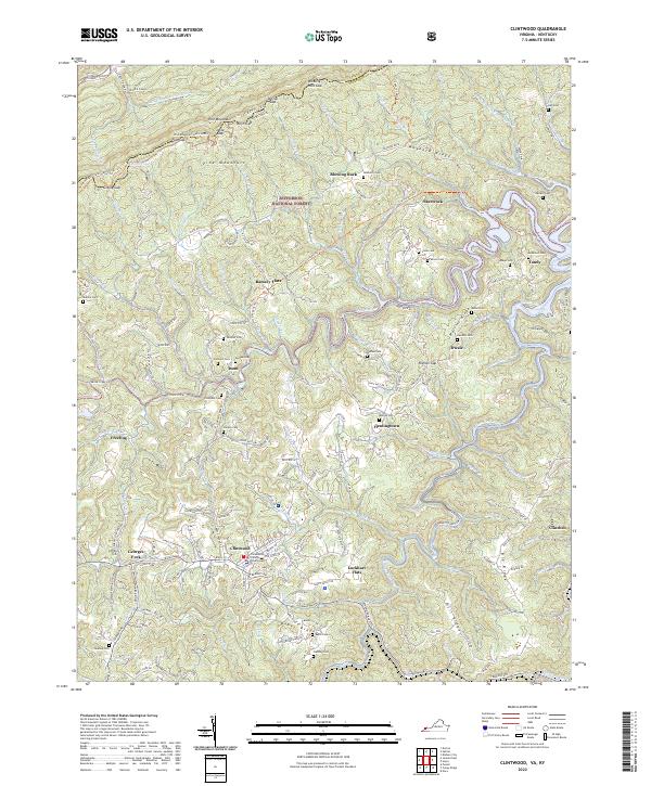 Clintwood, VA-KY — USGS 7.5-minute topo (2022)