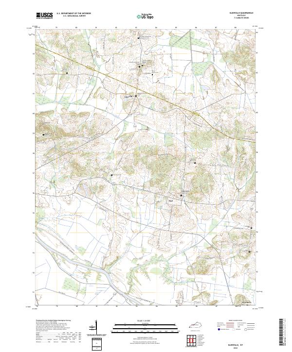 Glenville, KY — USGS 7.5-minute topo (2022)