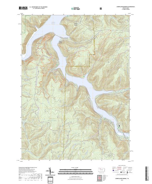 Cornplanter Bridge, PA — USGS 7.5-minute topo (2023)
