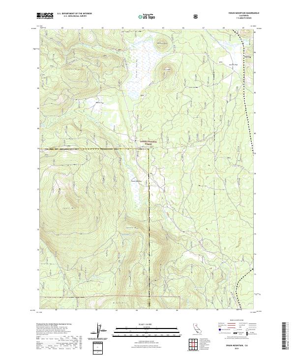 Swain Mountain, CA — USGS 7.5-minute topo (2021)