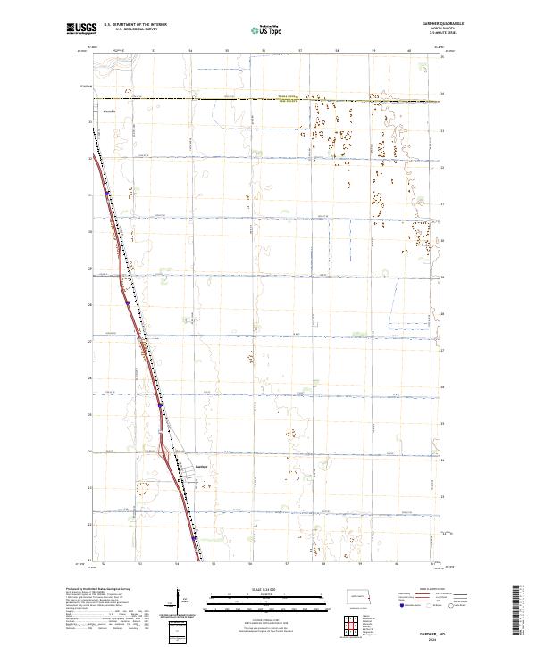Gardner, ND — USGS 7.5-minute topo (2024)