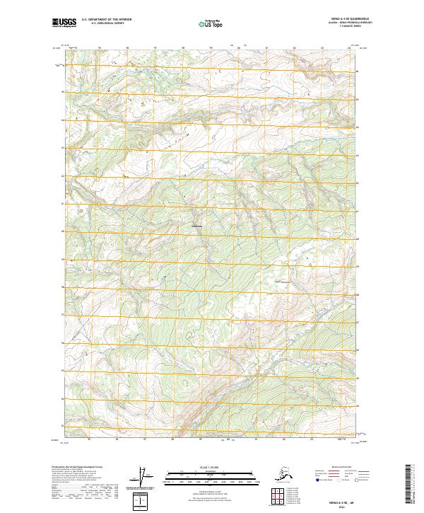 Kenai A-4 SE, AK — USGS 7.5-minute topo (2024)