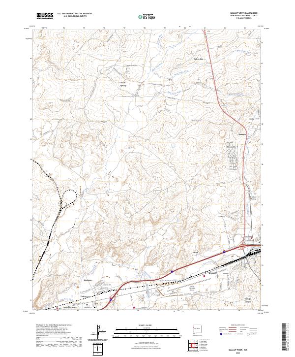 Gallup West, NM — USGS 7.5-minute topo (2023)