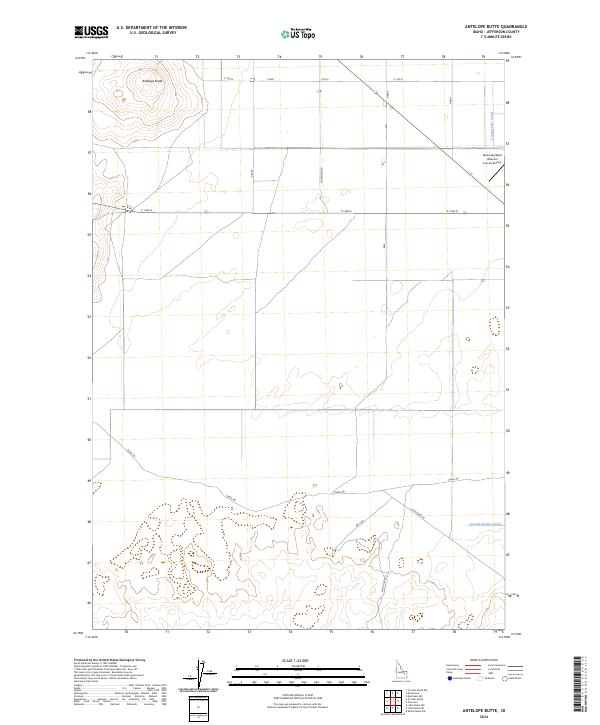 Antelope Butte, ID — USGS 7.5-minute topo (2024)