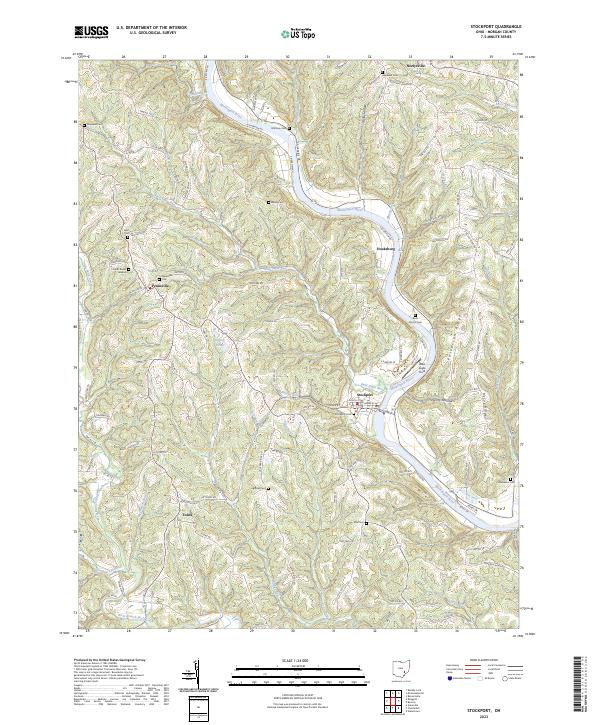 Stockport, OH — USGS 7.5-minute topo (2023)