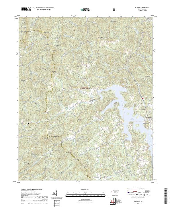 Glenville, NC — USGS 7.5-minute topo (2022)