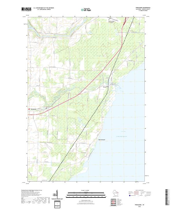 Pensaukee, WI — USGS 7.5-minute topo (2022)