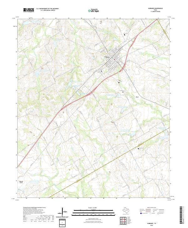 Hubbard, TX — USGS 7.5-minute topo (2022)
