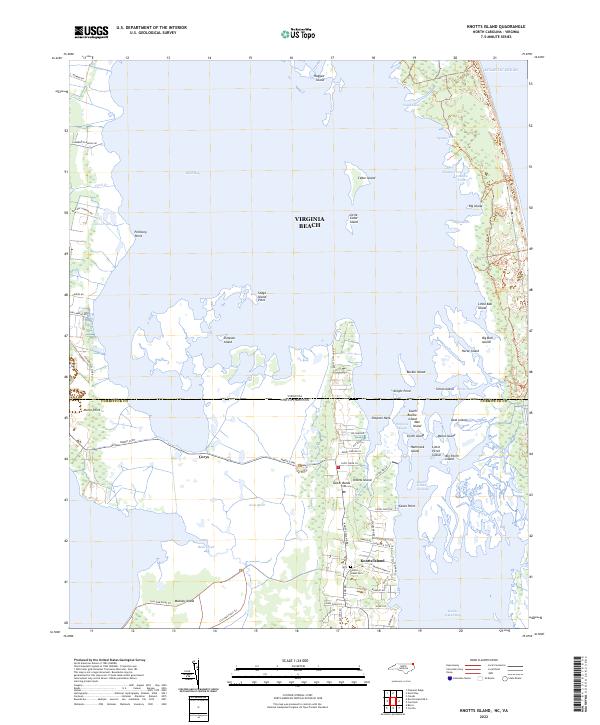 Knotts Island, NC-VA — USGS 7.5-minute topo (2022)