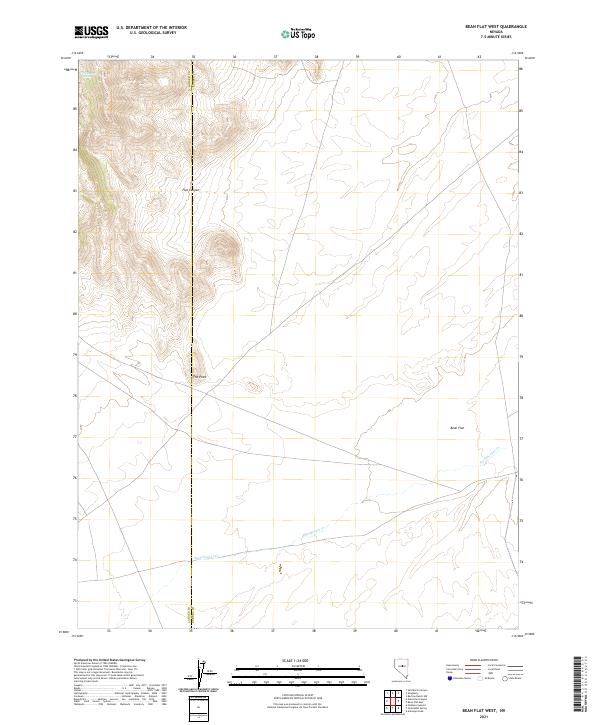 Bean Flat West, NV — USGS 7.5-minute topo (2021)