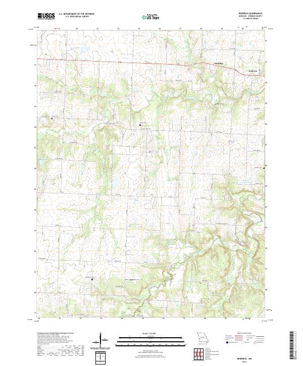 Dederick, MO — USGS 7.5-minute topo (2021)