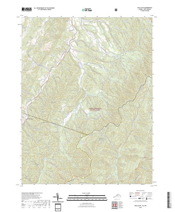 Palo Alto, VA-WV — USGS 7.5-minute topo (2022)