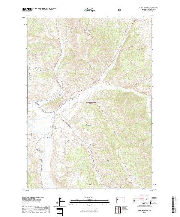 Burnt Mountain, WY — USGS 7.5-minute topo (2021)
