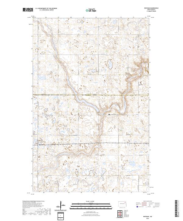 Whitman, ND — USGS 7.5-minute topo (2024)