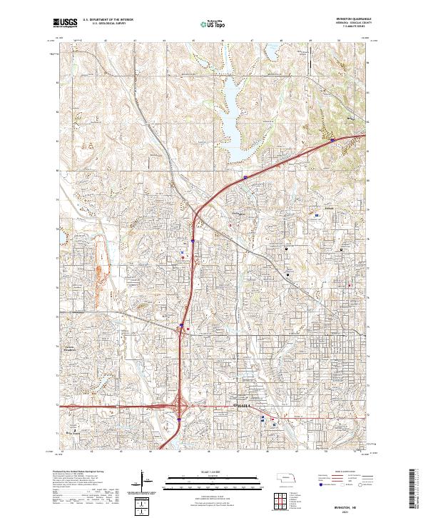 Irvington, NE — USGS 7.5-minute topo (2021)