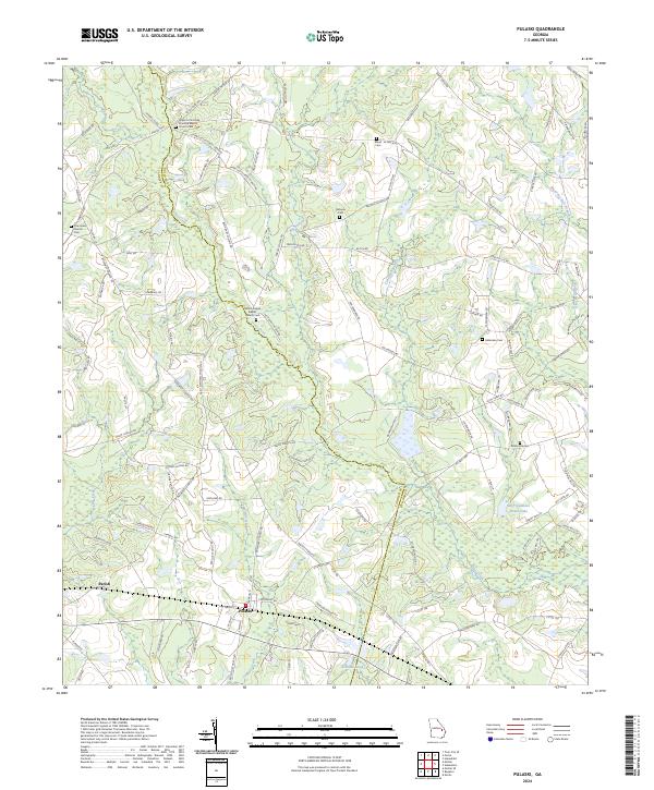 Pulaski, GA — USGS 7.5-minute topo (2024)