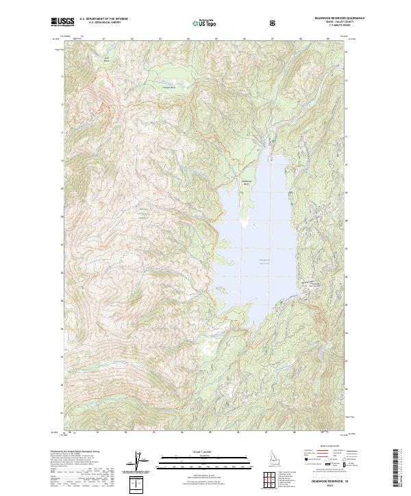 Deadwood Reservoir, ID — USGS 7.5-minute topo (2024)
