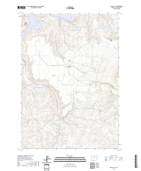 Alkali Flat, OR — USGS 7.5-minute topo (2024)