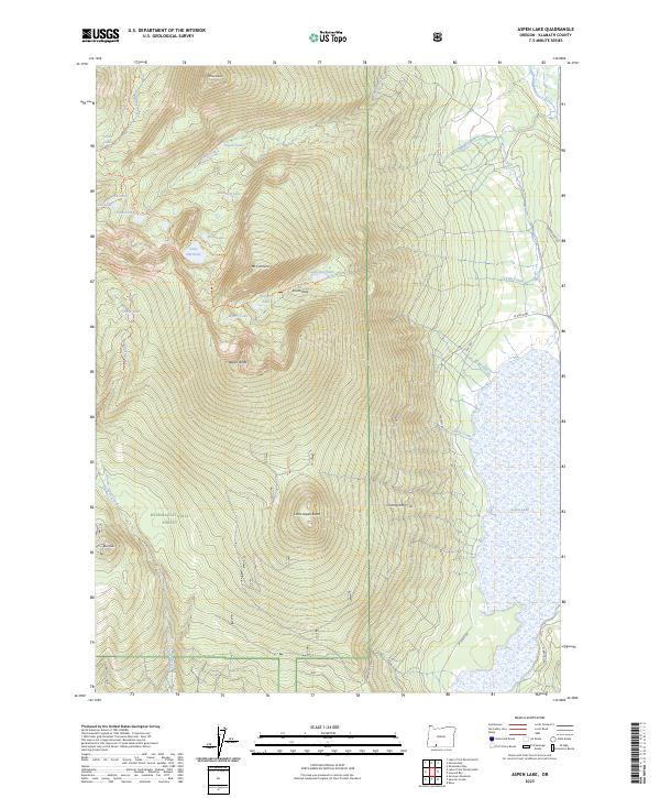 Aspen Lake, OR — USGS 7.5-minute topo (2023)