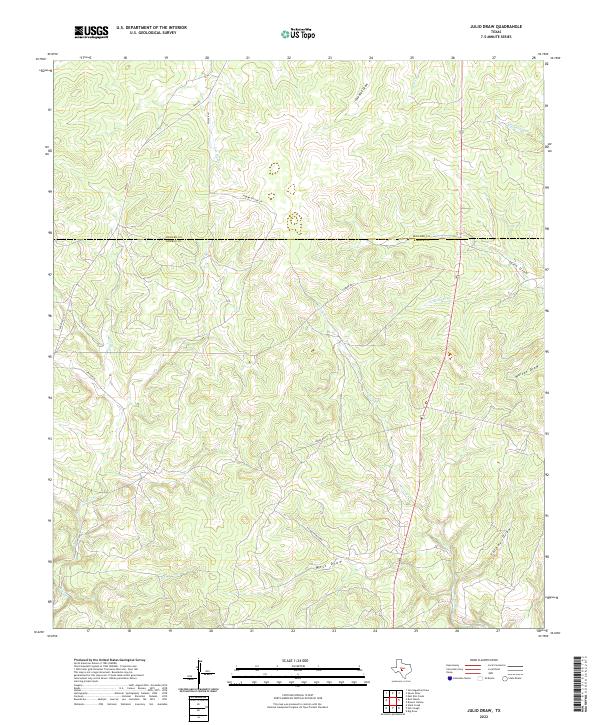 Julio Draw, TX — USGS 7.5-minute topo (2022)