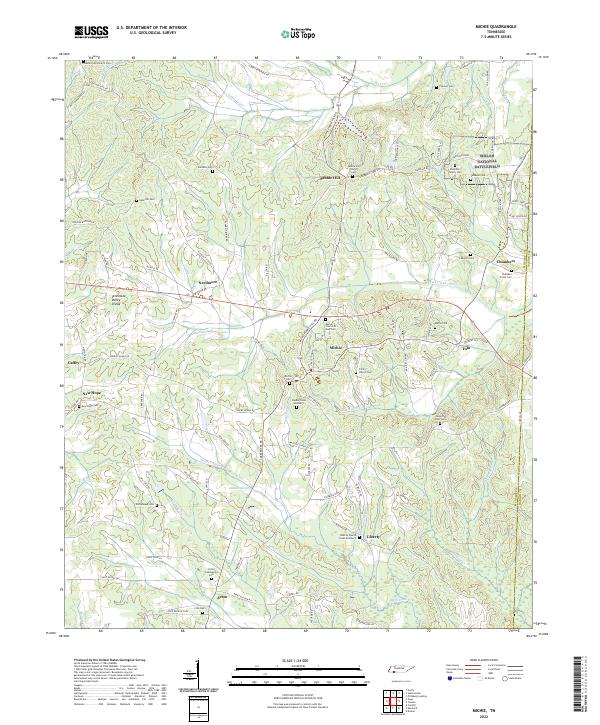 Michie, TN — USGS 7.5-minute topo (2022)