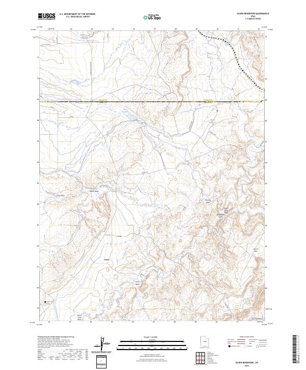 Olsen Reservoir, UT — USGS 7.5-minute topo (2023)