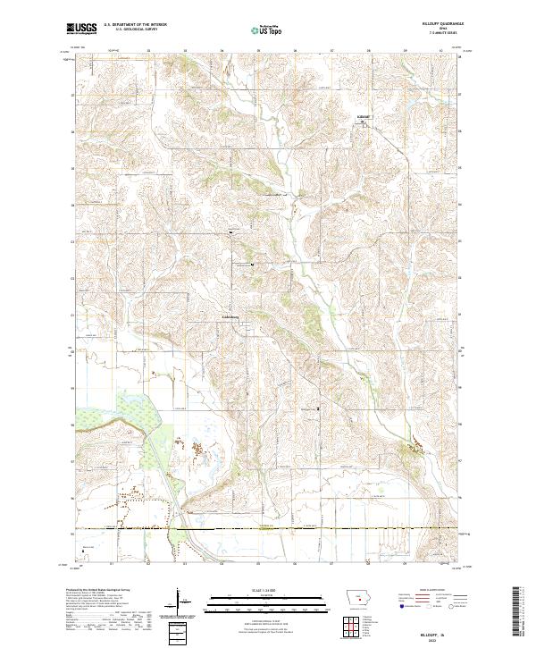 Killduff, IA — USGS 7.5-minute topo (2022)