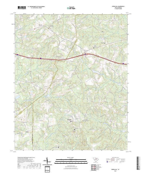 Spring Hill, SC — USGS 7.5-minute topo (2024)
