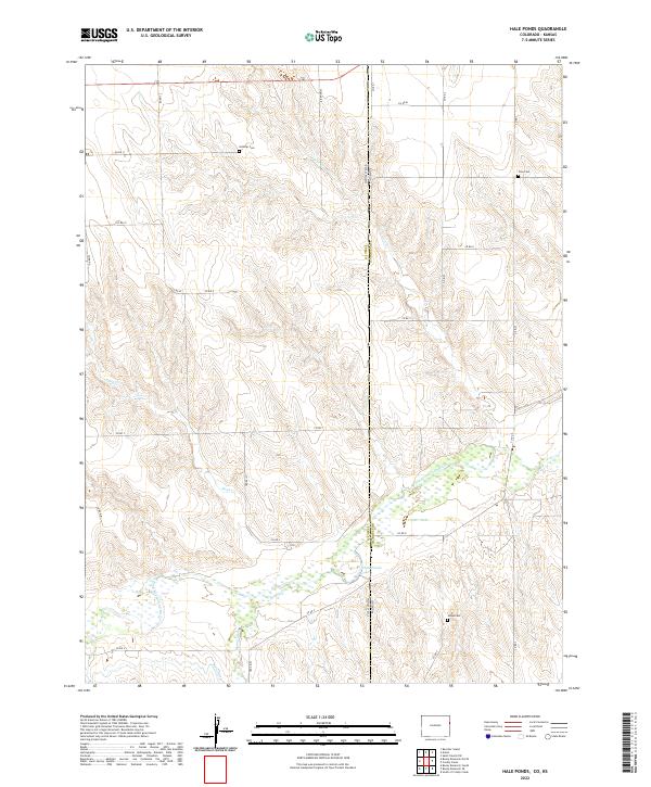Hale Ponds, CO-KS — USGS 7.5-minute topo (2022)