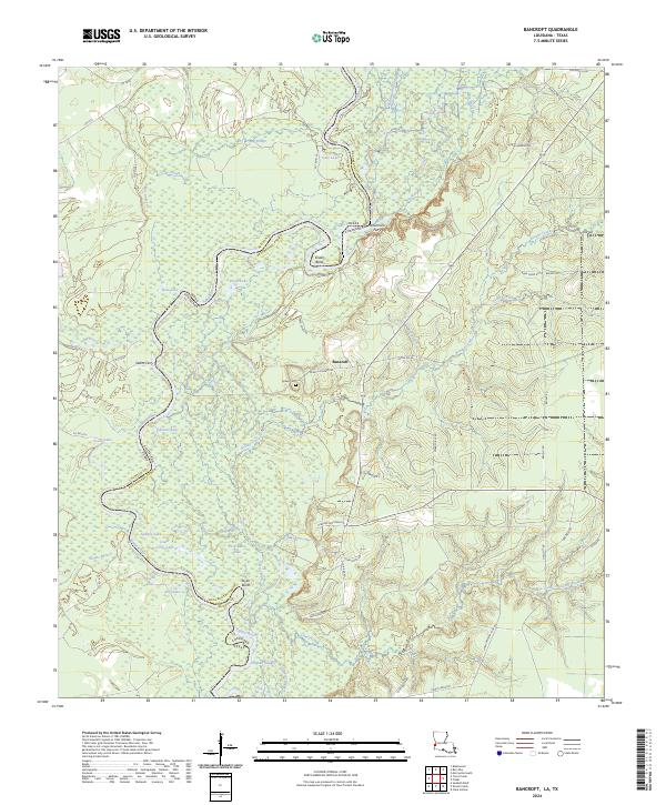 Bancroft, LA-TX — USGS 7.5-minute topo (2024)