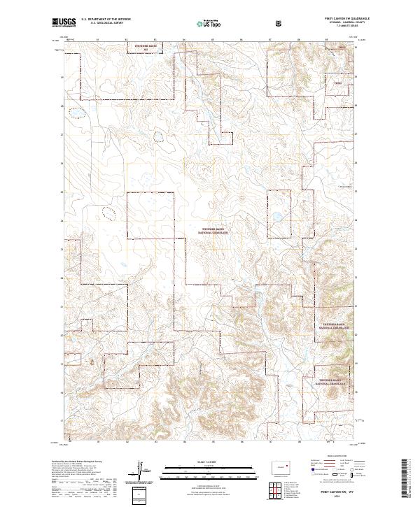 Piney Canyon SW, WY — USGS 7.5-minute topo (2021)
