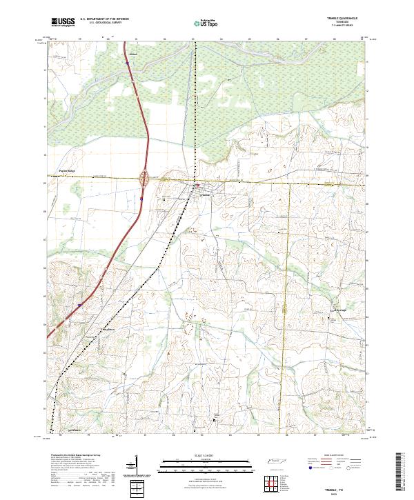 Trimble, TN — USGS 7.5-minute topo (2022)