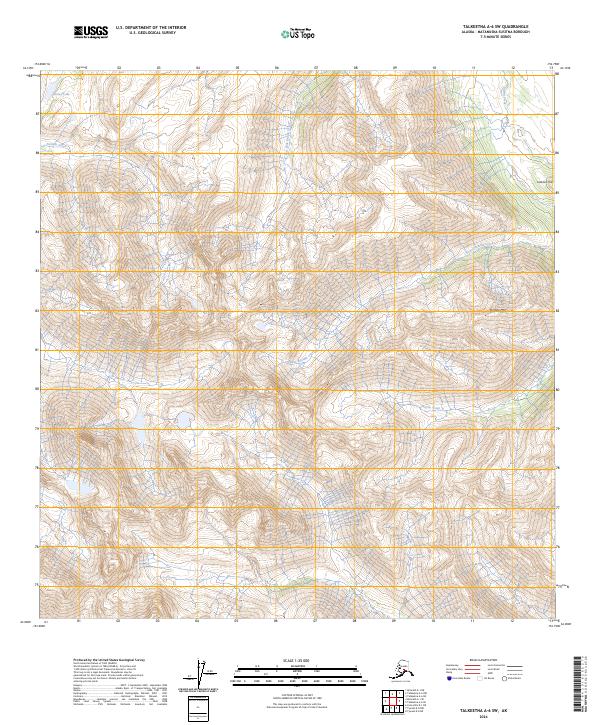 Talkeetna A-6 SW, AK — USGS 7.5-minute topo (2024)