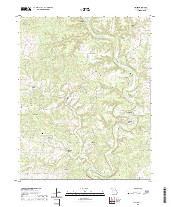 Sycamore, MO — USGS 7.5-minute topo (2021)