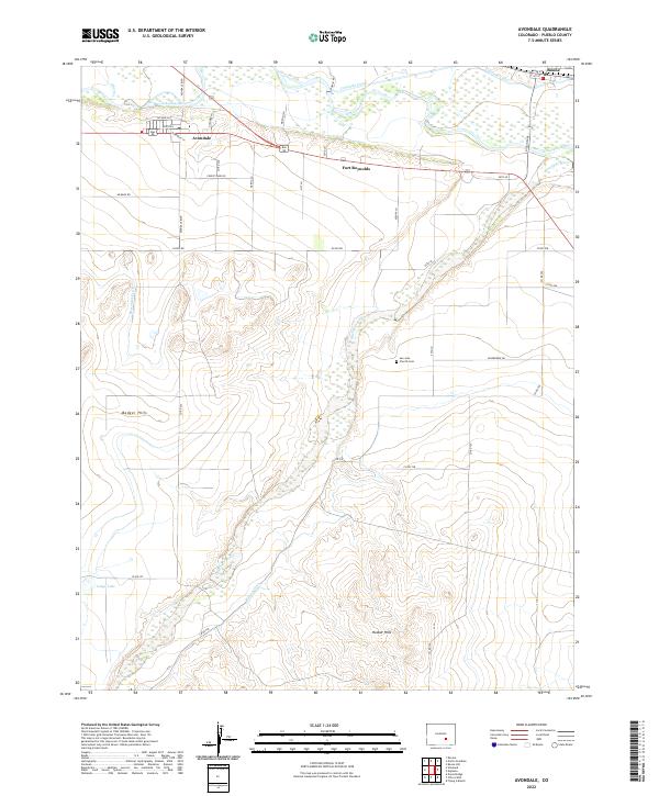Avondale, CO — USGS 7.5-minute topo (2022)
