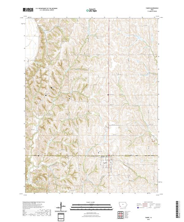 Tabor, IA — USGS 7.5-minute topo (2022)