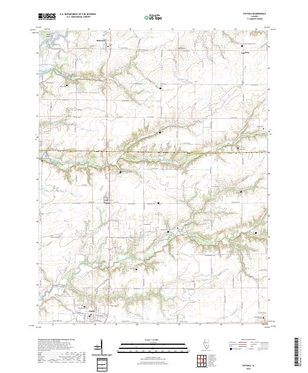 Patoka, IL — USGS 7.5-minute topo (2024)